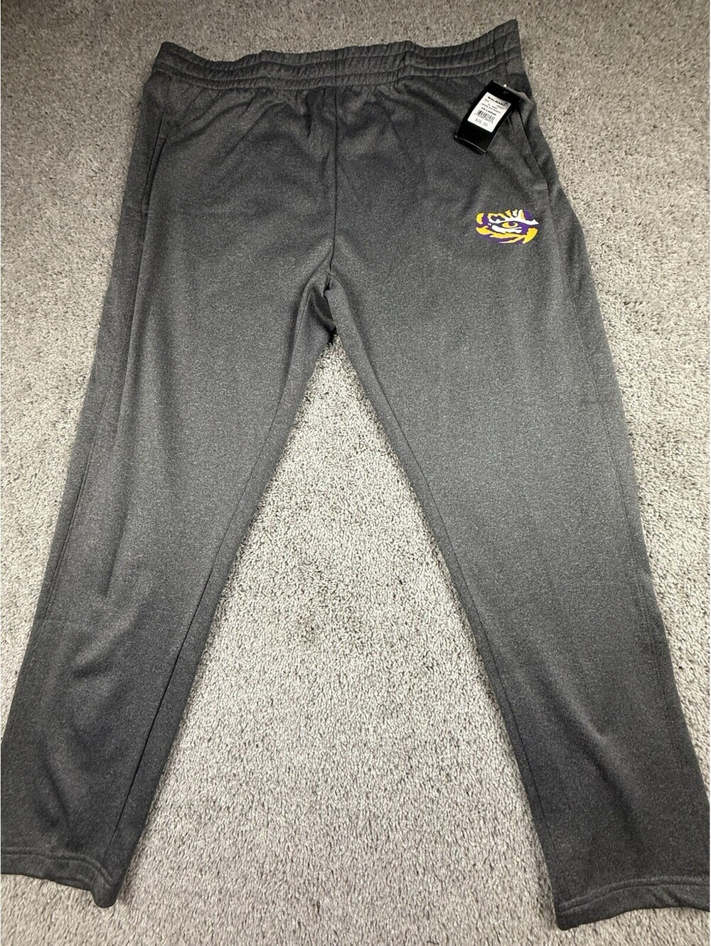Captivating Men's NCAA LSU Tigers Lounge Sweatpants Gray Size XXL NWT